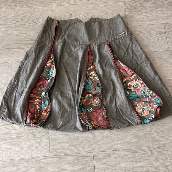 Matilda Jane You and Me Harriett Zippered A-Line Skirt Size M Patterned - Picture 2 of 6
